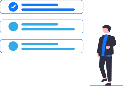 Illustration of reward payout options with selection choices, representing choosing how to receive earnings via bank transfer, gift card, or donation.